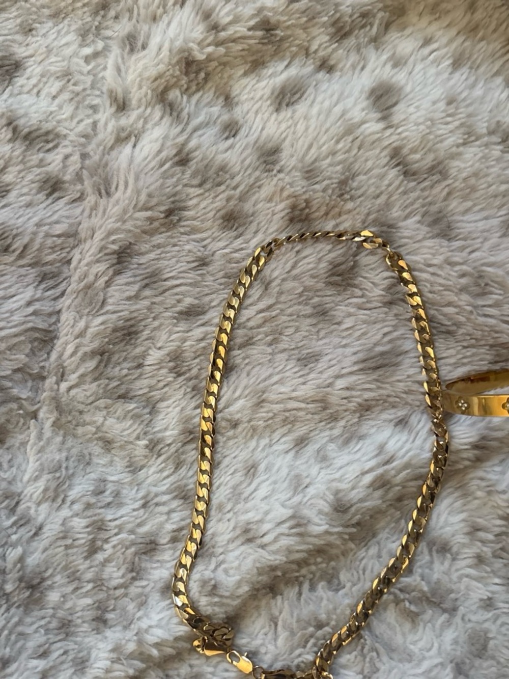 Gold Curb Chain Necklace - Women Accessories